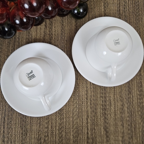 Vintage 1970s Corelle by Corning Solid White Tea Cup & Saucer Set of 2 - Picture 7 of 11